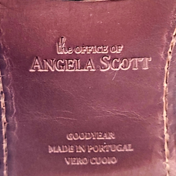 The Office Of Angela Scott Moc Croc Alligator Leather Ankle Boots 40 WIDE - Picture 14 of 16